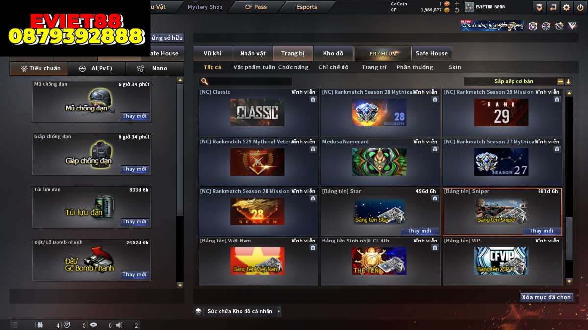 shop acc cf uy tin gia re